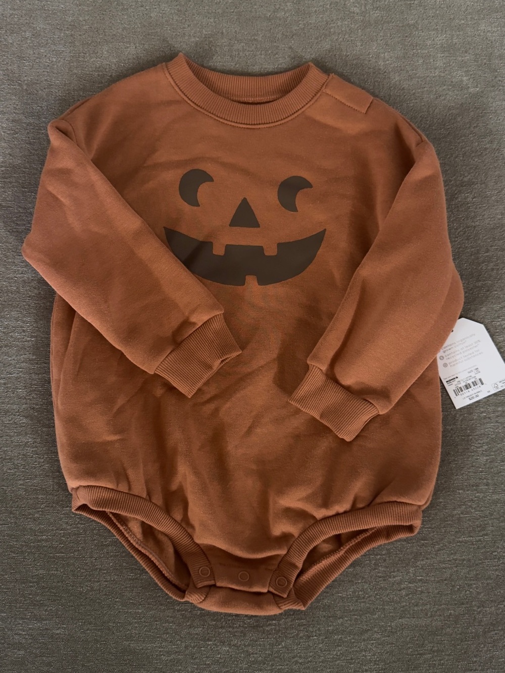 Baby Little Co. by Lauren Conrad Halloween Long Sleeve Ringer Bubble Bodysuit